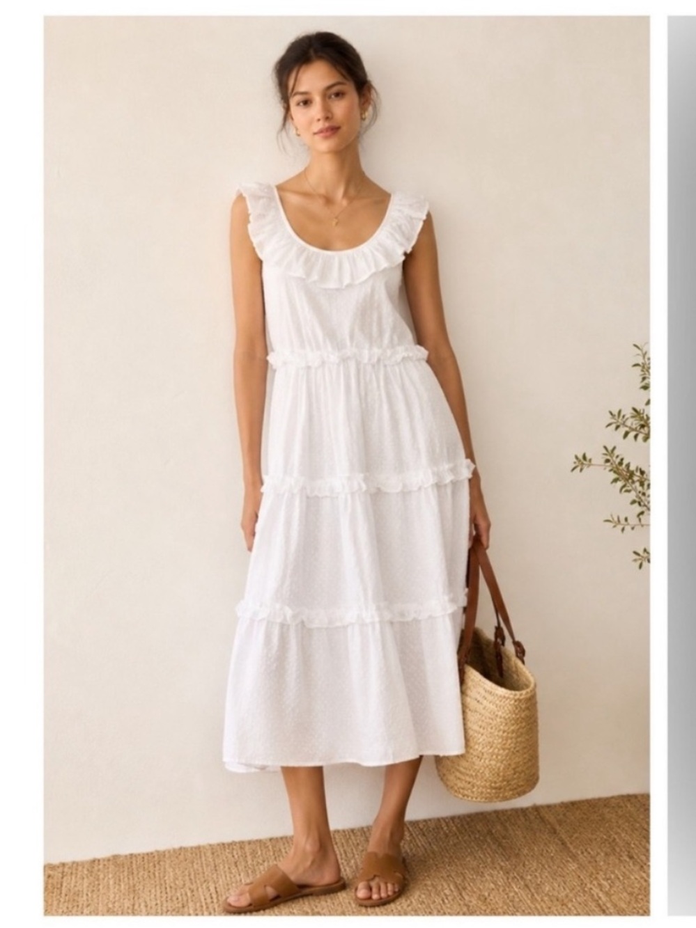 J Crew Dress 8P Summer White - Picture 8 of 8